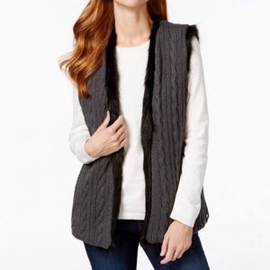 NWOT Faux Fur Sweater Vest